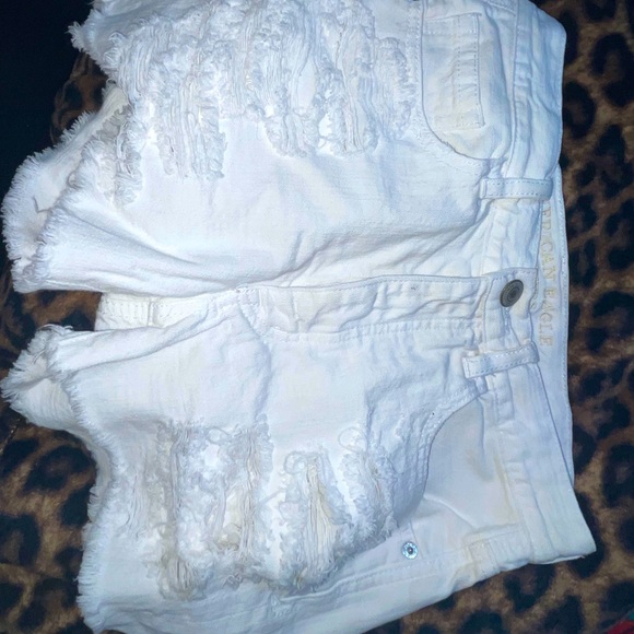 American Eagle Jean Shorts White - Picture 1 of 2